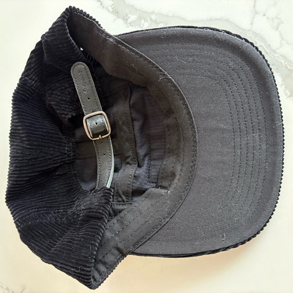 Supreme Corduroy Camp Cap Black with Adjustable Strap - Picture 4 of 6